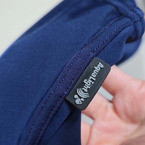 Stylish Navy and Orange One-Piece Swimsuit - Picture 2 of 3